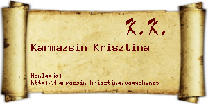 Karmazsin Krisztina névjegykártya